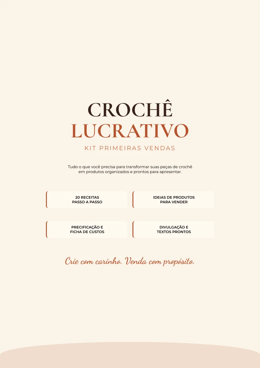 Capa Crochê Lucrativo - Kit Primeiras Vendas