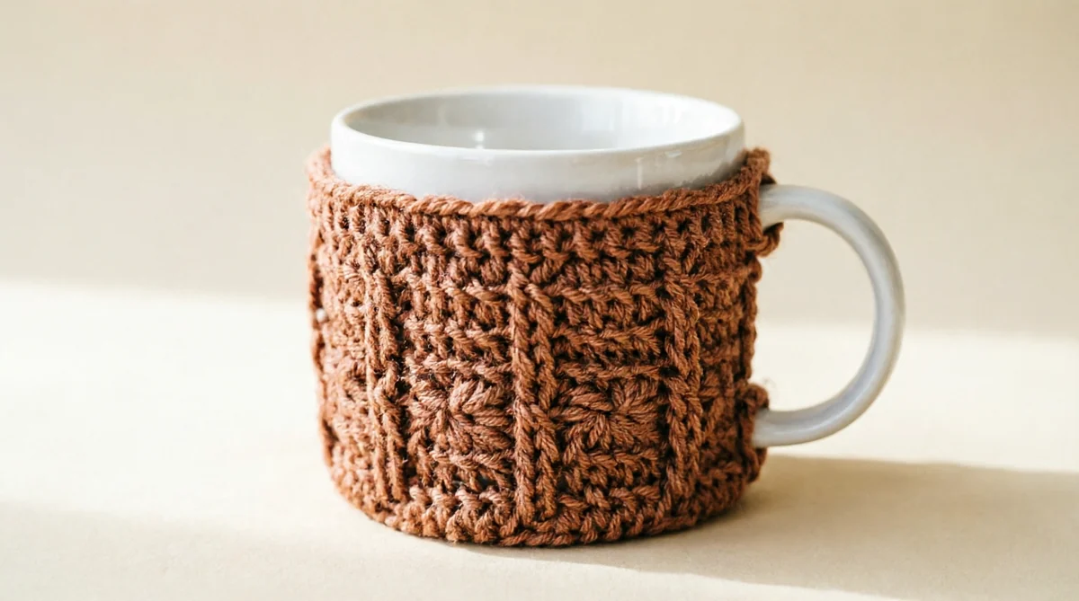 Capa para caneca de crochê