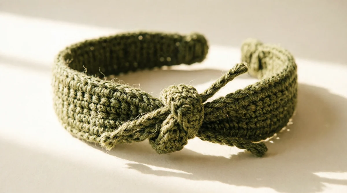 Faixa de cabelo de crochê